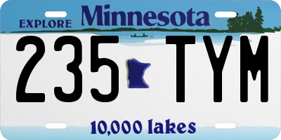 MN license plate 235TYM
