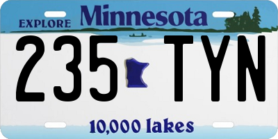 MN license plate 235TYN