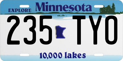 MN license plate 235TYO