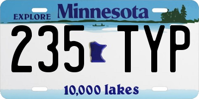 MN license plate 235TYP