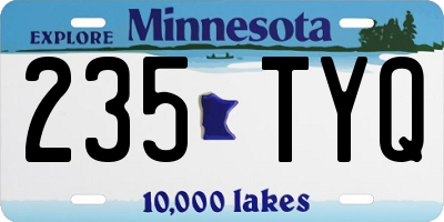 MN license plate 235TYQ
