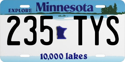 MN license plate 235TYS