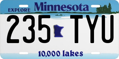 MN license plate 235TYU