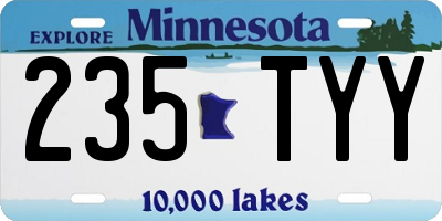 MN license plate 235TYY