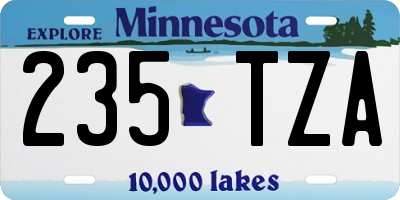 MN license plate 235TZA