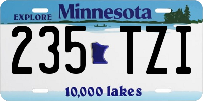 MN license plate 235TZI