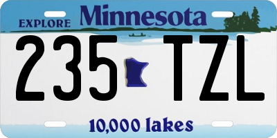 MN license plate 235TZL