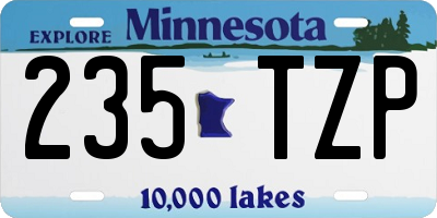 MN license plate 235TZP