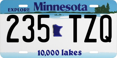 MN license plate 235TZQ