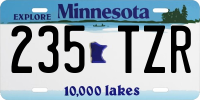 MN license plate 235TZR