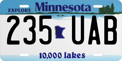 MN license plate 235UAB
