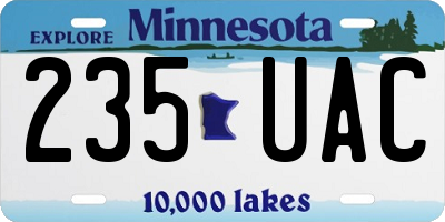 MN license plate 235UAC