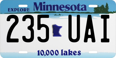 MN license plate 235UAI