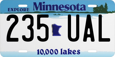 MN license plate 235UAL
