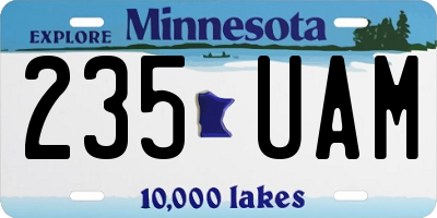 MN license plate 235UAM