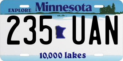 MN license plate 235UAN
