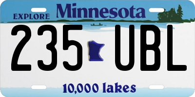MN license plate 235UBL