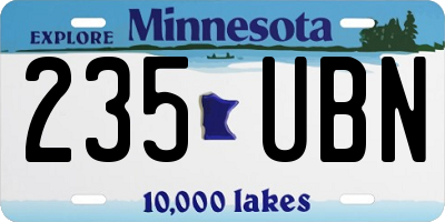MN license plate 235UBN