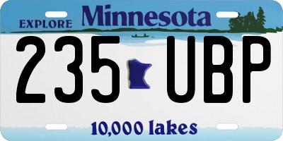 MN license plate 235UBP