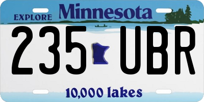 MN license plate 235UBR