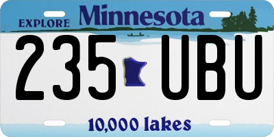MN license plate 235UBU