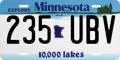 MN license plate 235UBV