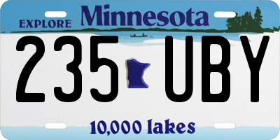 MN license plate 235UBY