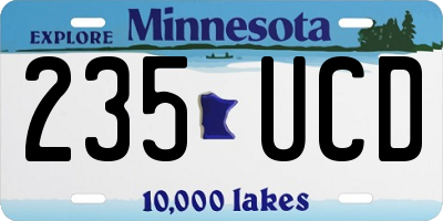 MN license plate 235UCD