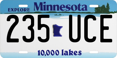 MN license plate 235UCE