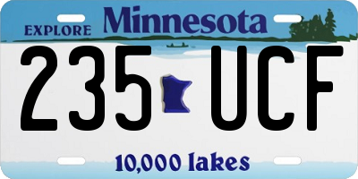 MN license plate 235UCF