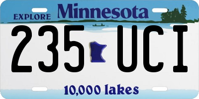 MN license plate 235UCI