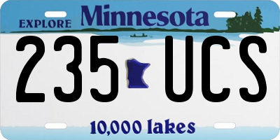 MN license plate 235UCS