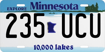 MN license plate 235UCU