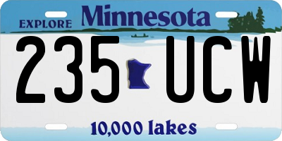 MN license plate 235UCW