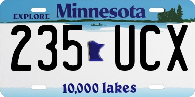 MN license plate 235UCX