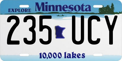 MN license plate 235UCY