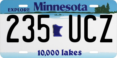 MN license plate 235UCZ