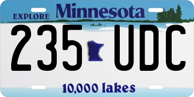 MN license plate 235UDC