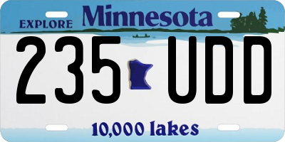 MN license plate 235UDD