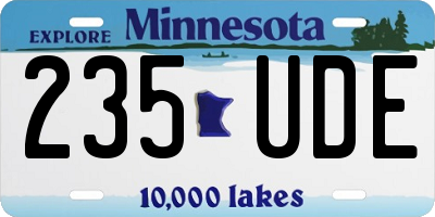 MN license plate 235UDE