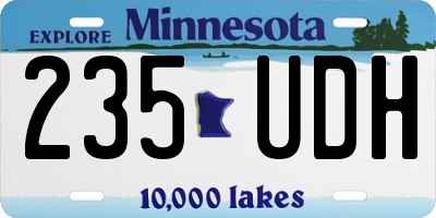 MN license plate 235UDH