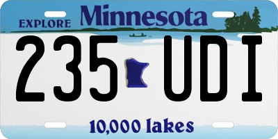 MN license plate 235UDI