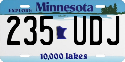 MN license plate 235UDJ