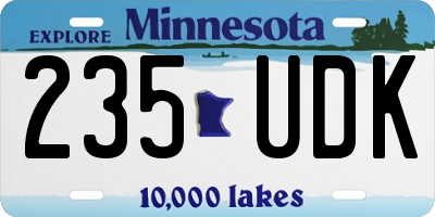 MN license plate 235UDK