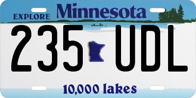 MN license plate 235UDL