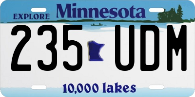 MN license plate 235UDM
