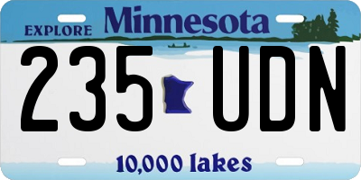 MN license plate 235UDN