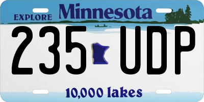 MN license plate 235UDP