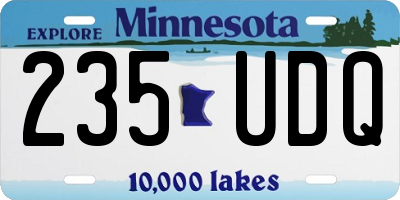 MN license plate 235UDQ