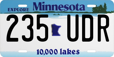 MN license plate 235UDR